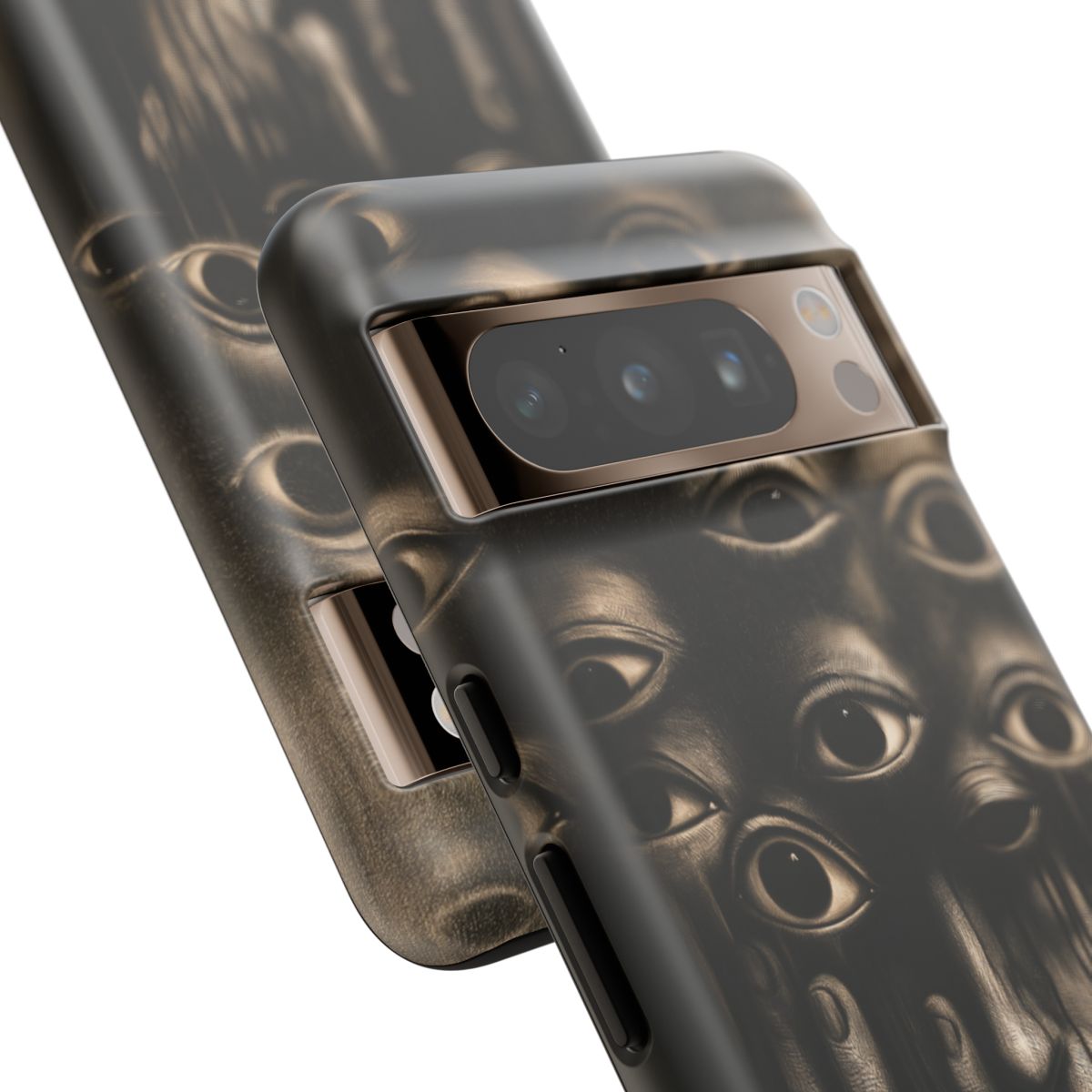 Personalized Surreal Eyes Phone Case, Dark Surrealism Horror Art, Creepy Multiple Eyes Gothic Face, Psychological Horror iPhone Samsung Pixel Case