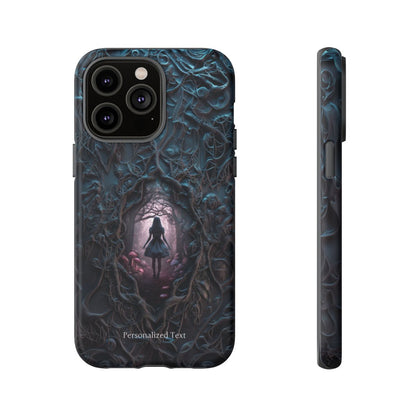 Personalized Dark Enchanted Forest Phone Case – Gothic Fairy Tale Portal Cover for iPhone, Samsung Galaxy & Google Pixel