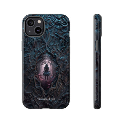 Personalized Dark Enchanted Forest Phone Case – Gothic Fairy Tale Portal Cover for iPhone, Samsung Galaxy & Google Pixel