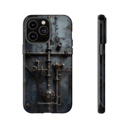 Personalized Steampunk Industrial Pipes Phone Case – Vintage Mechanical Machinery Cover for iPhone, Samsung Galaxy & Google Pixel