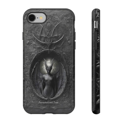 Dark Gothic Demon Phone Case – Personalized Hellbound Bat Wing Creature Design for iPhone, Galaxy & Pixel (Glossy Finish)