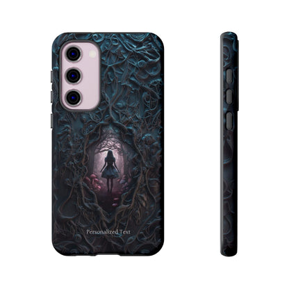 Personalized Dark Enchanted Forest Phone Case – Gothic Fairy Tale Portal Cover for iPhone, Samsung Galaxy & Google Pixel