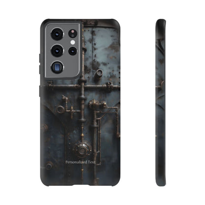 Personalized Steampunk Industrial Pipes Phone Case – Vintage Mechanical Machinery Cover for iPhone, Samsung Galaxy & Google Pixel