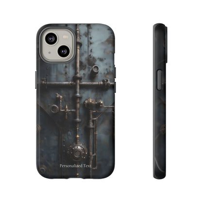 Personalized Steampunk Industrial Pipes Phone Case – Vintage Mechanical Machinery Cover for iPhone, Samsung Galaxy & Google Pixel