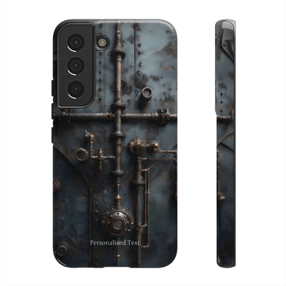 Personalized Steampunk Industrial Pipes Phone Case – Vintage Mechanical Machinery Cover for iPhone, Samsung Galaxy & Google Pixel