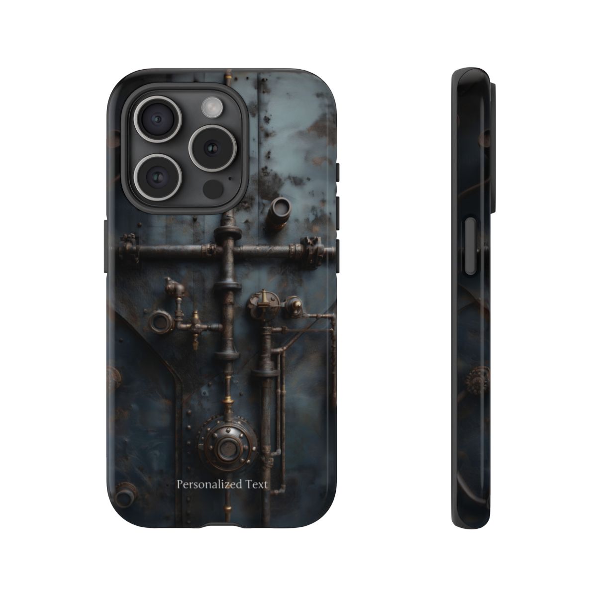 Personalized Steampunk Industrial Pipes Phone Case – Vintage Mechanical Machinery Cover for iPhone, Samsung Galaxy & Google Pixel