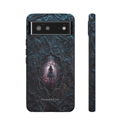 Personalized Dark Enchanted Forest Phone Case – Gothic Fairy Tale Portal Cover for iPhone, Samsung Galaxy & Google Pixel