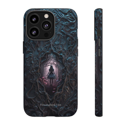 Personalized Dark Enchanted Forest Phone Case – Gothic Fairy Tale Portal Cover for iPhone, Samsung Galaxy & Google Pixel