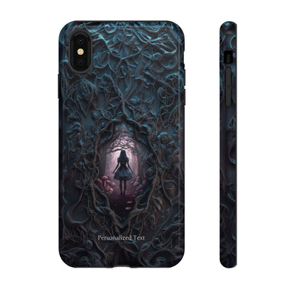 Personalized Dark Enchanted Forest Phone Case – Gothic Fairy Tale Portal Cover for iPhone, Samsung Galaxy & Google Pixel