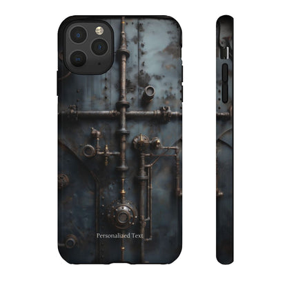 Personalized Steampunk Industrial Pipes Phone Case – Vintage Mechanical Machinery Cover for iPhone, Samsung Galaxy & Google Pixel