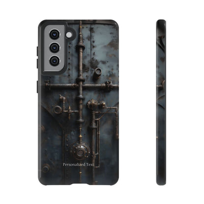 Personalized Steampunk Industrial Pipes Phone Case – Vintage Mechanical Machinery Cover for iPhone, Samsung Galaxy & Google Pixel