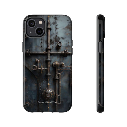Personalized Steampunk Industrial Pipes Phone Case – Vintage Mechanical Machinery Cover for iPhone, Samsung Galaxy & Google Pixel
