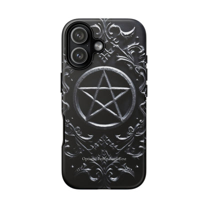 Gothic Pentagram Phone Case – Occult Symbol Design with Optional Personalized Text (MATTE VERSION)