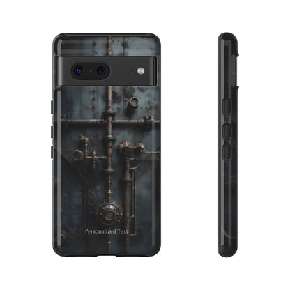 Personalized Steampunk Industrial Pipes Phone Case – Vintage Mechanical Machinery Cover for iPhone, Samsung Galaxy & Google Pixel