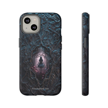 Personalized Dark Enchanted Forest Phone Case – Gothic Fairy Tale Portal Cover for iPhone, Samsung Galaxy & Google Pixel