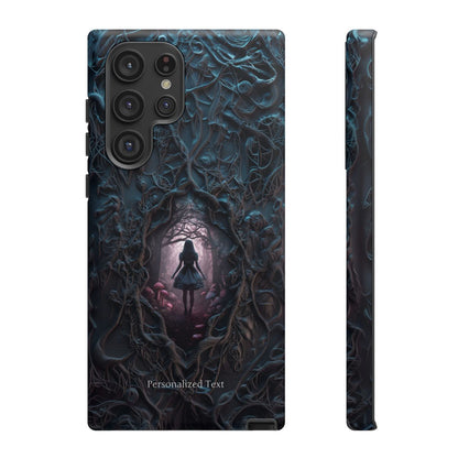 Personalized Dark Enchanted Forest Phone Case – Gothic Fairy Tale Portal Cover for iPhone, Samsung Galaxy & Google Pixel