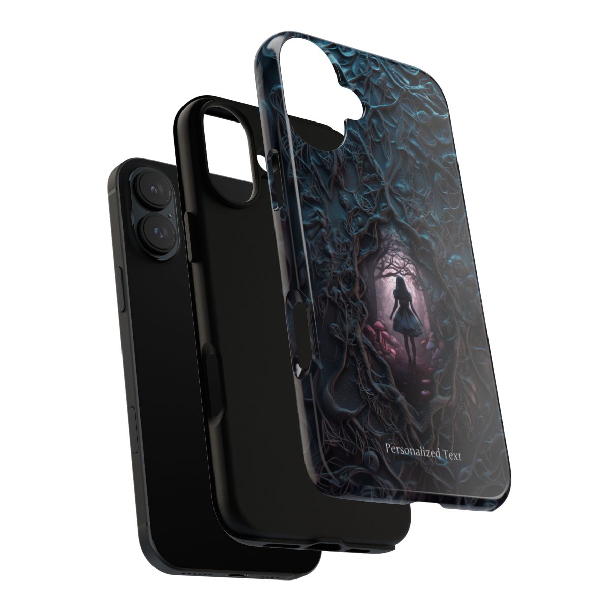 Personalized Dark Enchanted Forest Phone Case – Gothic Fairy Tale Portal Cover for iPhone, Samsung Galaxy & Google Pixel