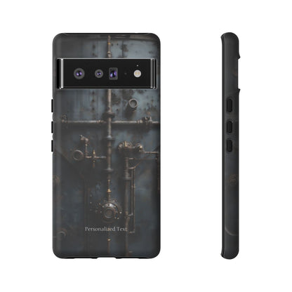 Personalized Steampunk Industrial Pipes Phone Case – Vintage Mechanical Machinery Cover for iPhone, Samsung Galaxy & Google Pixel