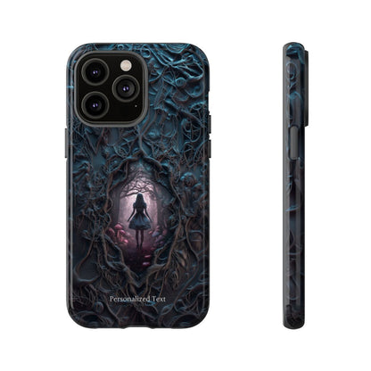 Personalized Dark Enchanted Forest Phone Case – Gothic Fairy Tale Portal Cover for iPhone, Samsung Galaxy & Google Pixel