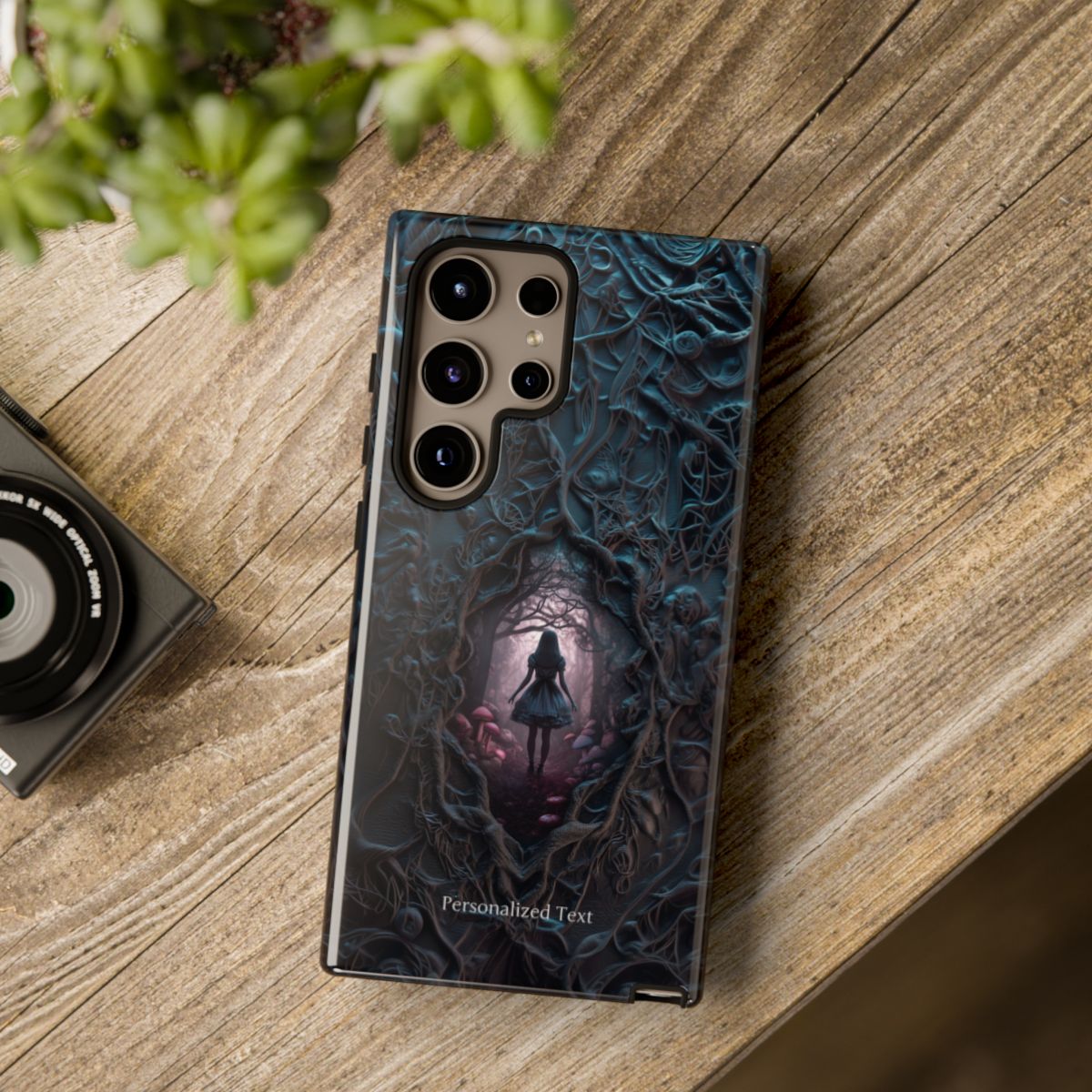 Personalized Dark Enchanted Forest Phone Case – Gothic Fairy Tale Portal Cover for iPhone, Samsung Galaxy & Google Pixel
