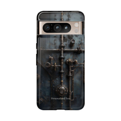 Personalized Steampunk Industrial Pipes Phone Case – Vintage Mechanical Machinery Cover for iPhone, Samsung Galaxy & Google Pixel