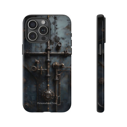 Personalized Steampunk Industrial Pipes Phone Case – Vintage Mechanical Machinery Cover for iPhone, Samsung Galaxy & Google Pixel