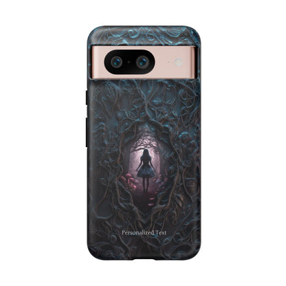 Personalized Dark Enchanted Forest Phone Case – Gothic Fairy Tale Portal Cover for iPhone, Samsung Galaxy & Google Pixel