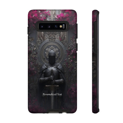 Personalized Gothic Knight Phone Case (Matte) - Dark Medieval Armor Design with Custom Text