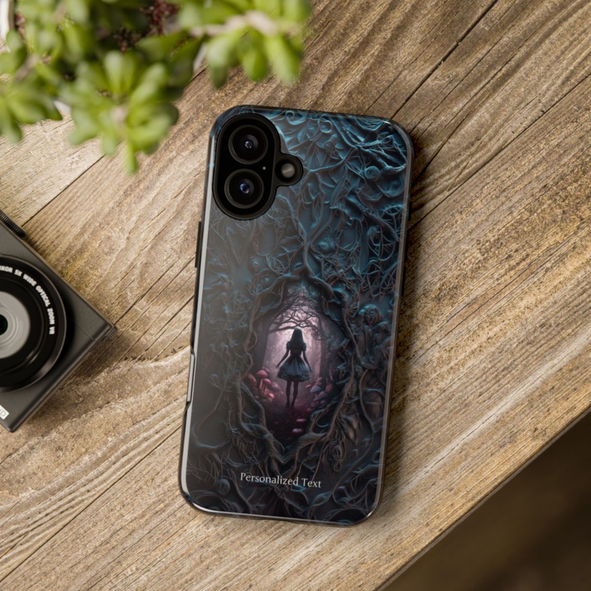 Personalized Dark Enchanted Forest Phone Case – Gothic Fairy Tale Portal Cover for iPhone, Samsung Galaxy & Google Pixel