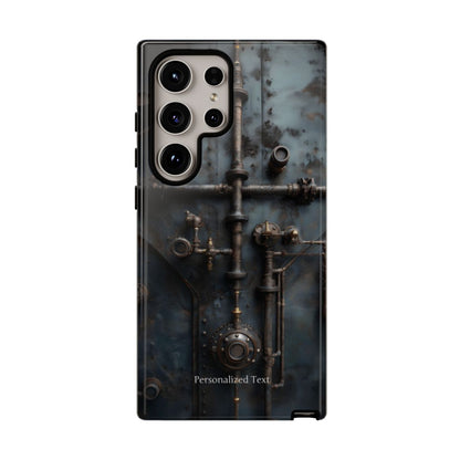 Personalized Steampunk Industrial Pipes Phone Case – Vintage Mechanical Machinery Cover for iPhone, Samsung Galaxy & Google Pixel