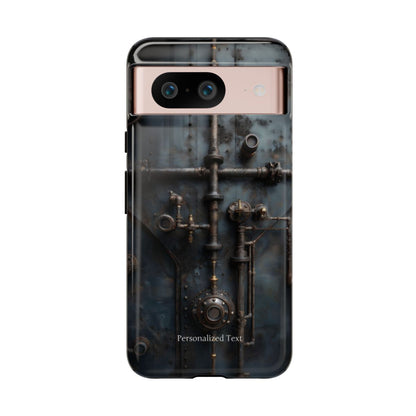 Personalized Steampunk Industrial Pipes Phone Case – Vintage Mechanical Machinery Cover for iPhone, Samsung Galaxy & Google Pixel