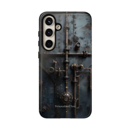 Personalized Steampunk Industrial Pipes Phone Case – Vintage Mechanical Machinery Cover for iPhone, Samsung Galaxy & Google Pixel