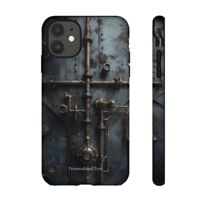 Personalized Steampunk Industrial Pipes Phone Case – Vintage Mechanical Machinery Cover for iPhone, Samsung Galaxy & Google Pixel