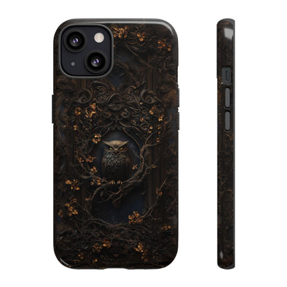 Enchanted Gothic Owl Forest Phone Case