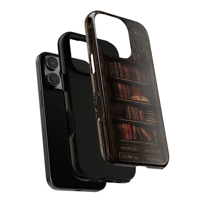 Vintage Library Bookshelf Phone Case