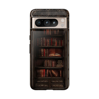 Vintage Library Bookshelf Phone Case