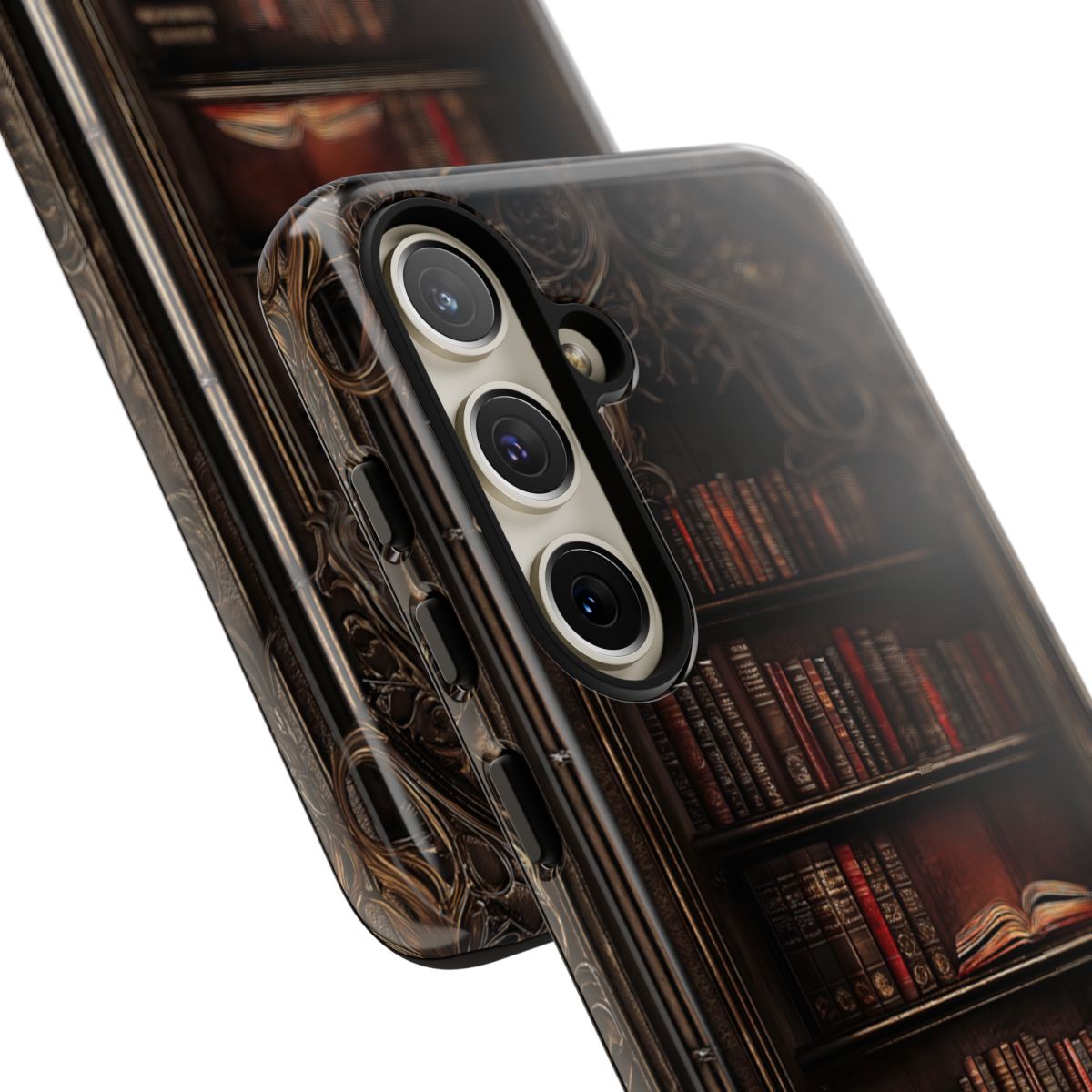 Vintage Library Bookshelf Phone Case