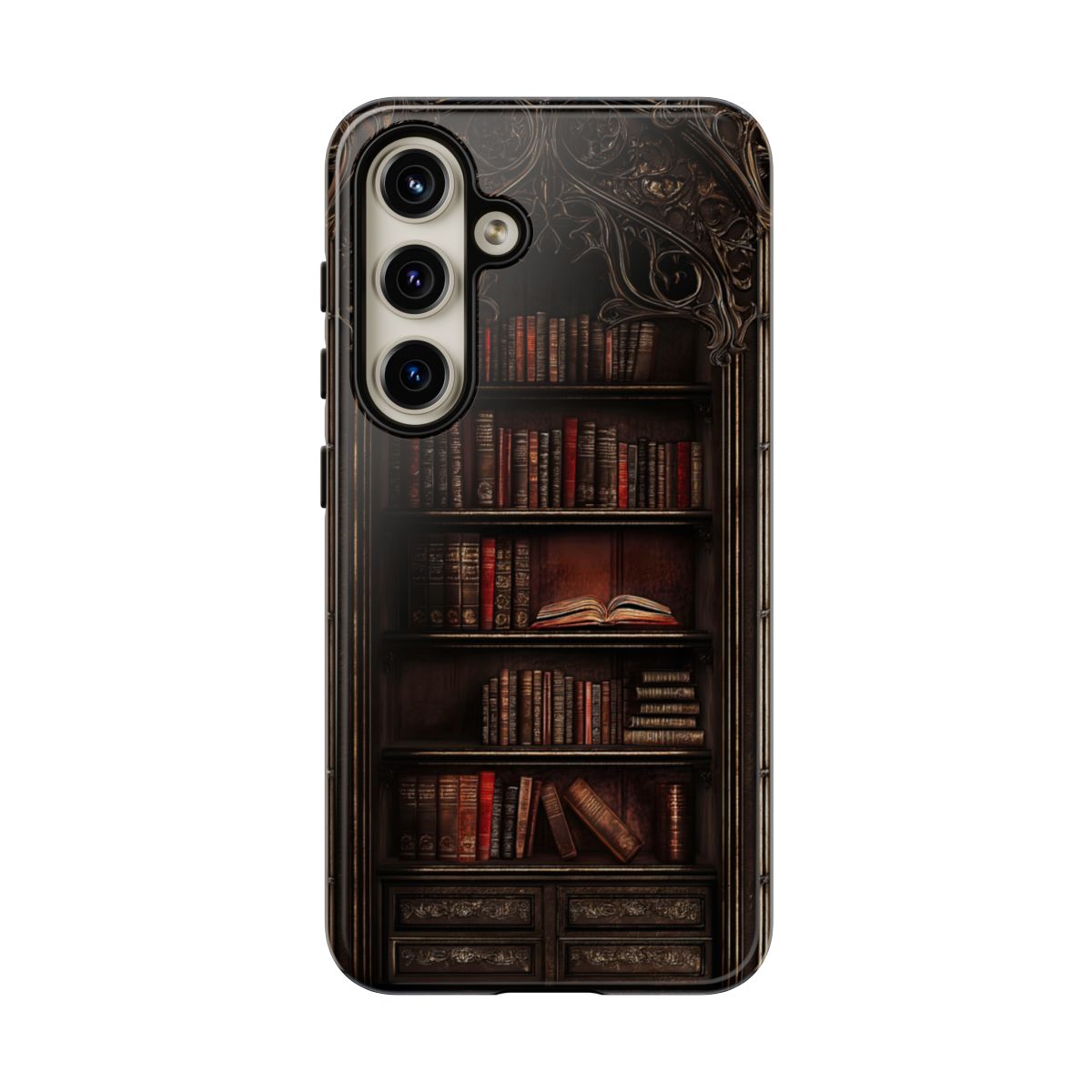 Vintage Library Bookshelf Phone Case