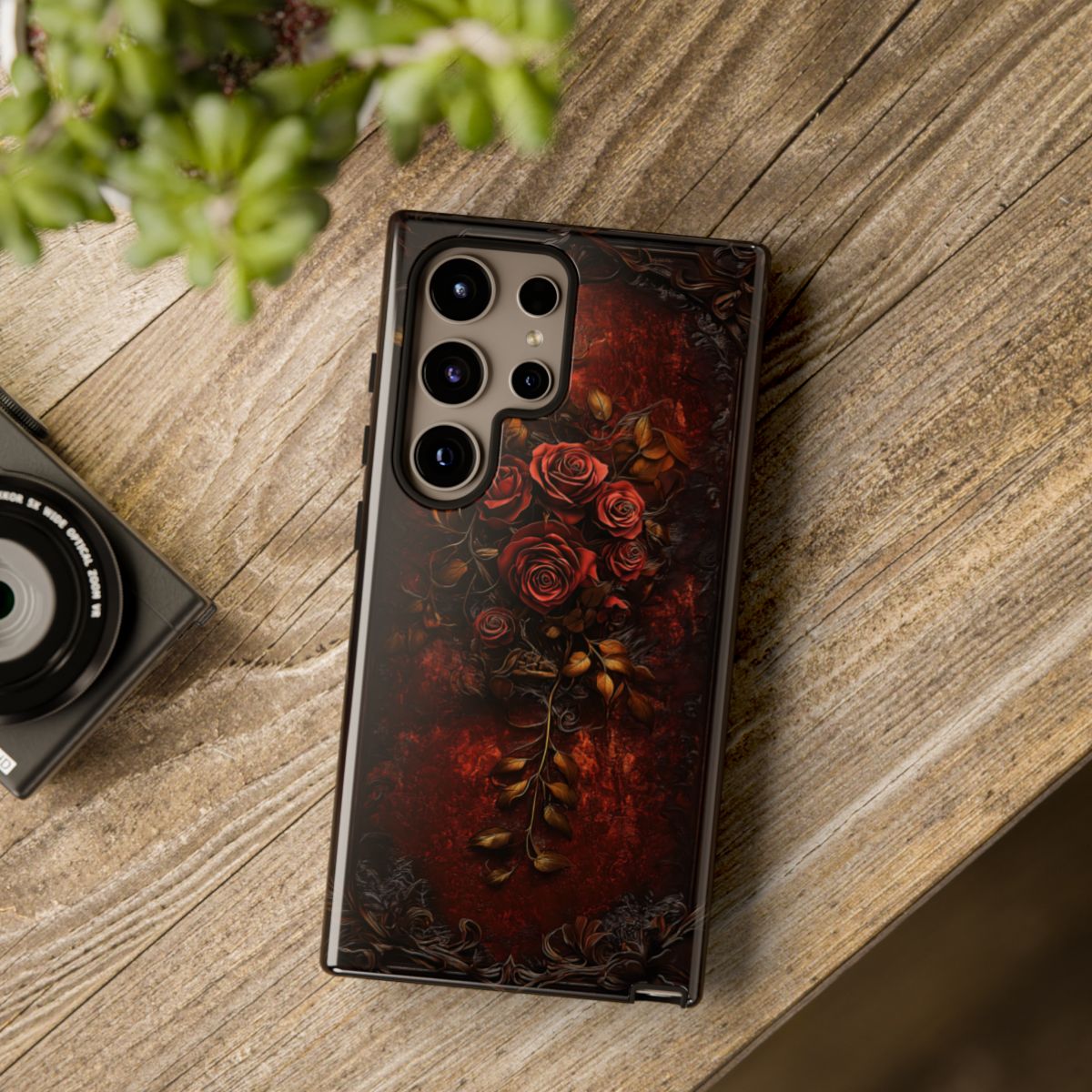 Gothic Red Rose Dark Romance Phone Case