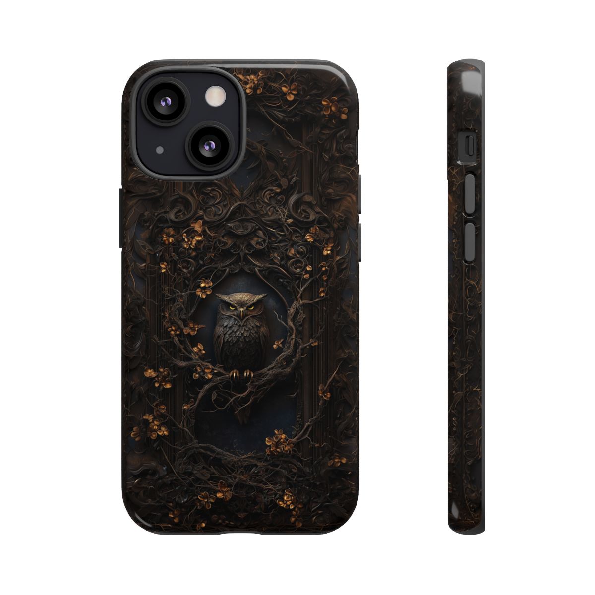 Enchanted Gothic Owl Forest Phone Case