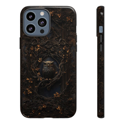 Enchanted Gothic Owl Forest Phone Case