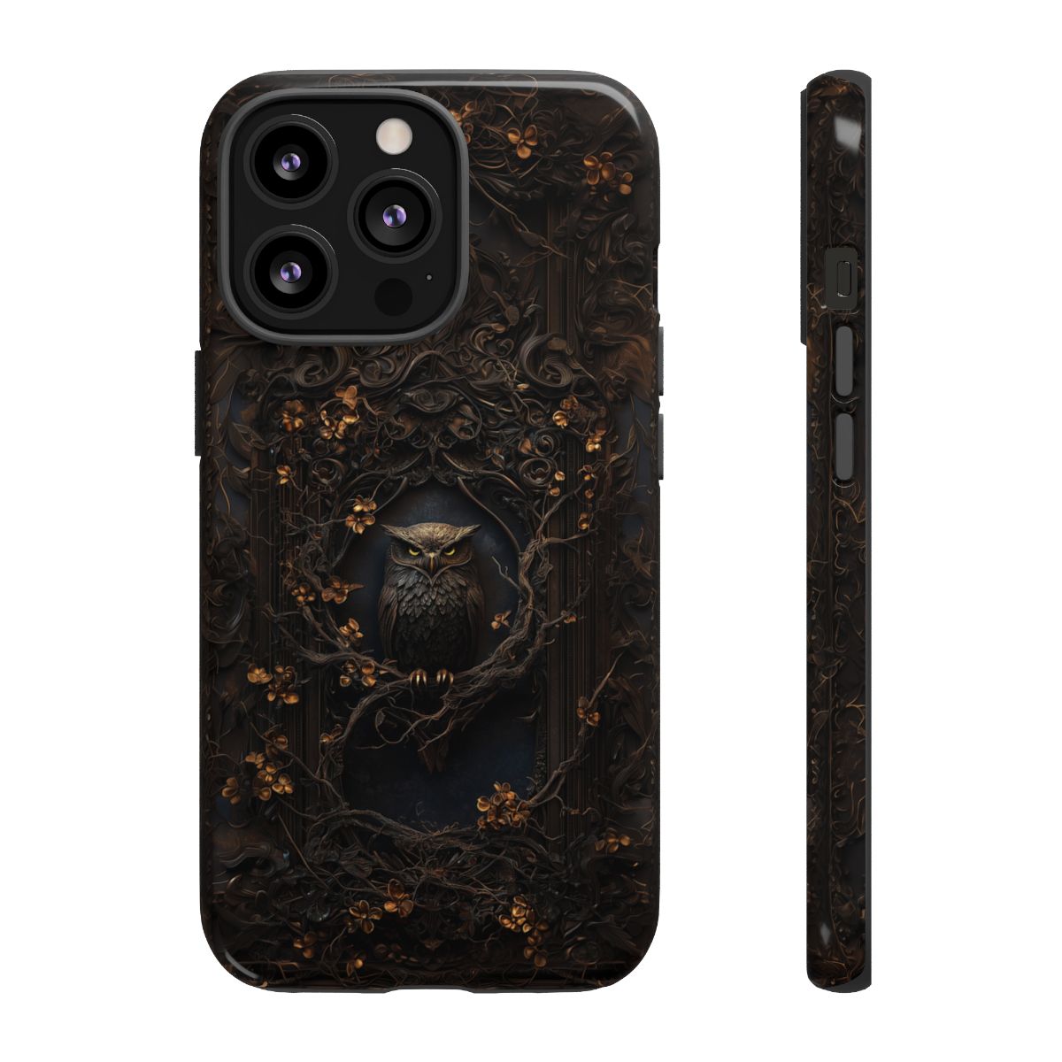 Enchanted Gothic Owl Forest Phone Case