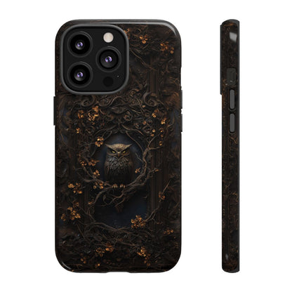 Enchanted Gothic Owl Forest Phone Case