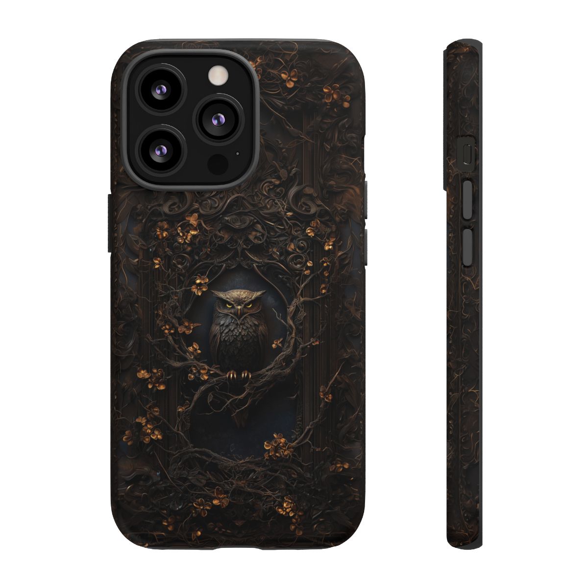 Enchanted Gothic Owl Forest Phone Case